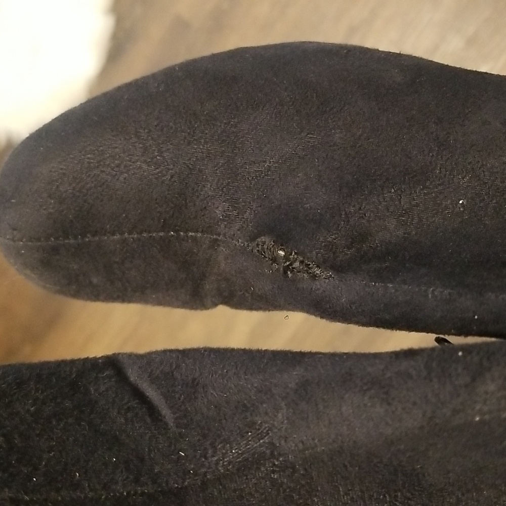 Black Faux Suede Boots - Picture 8 of 9